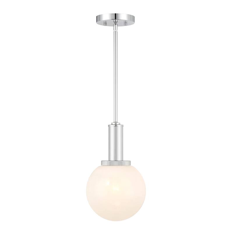 Bellevue SHP87670 8" Wide Mini Pendant with Strié Glass Shade