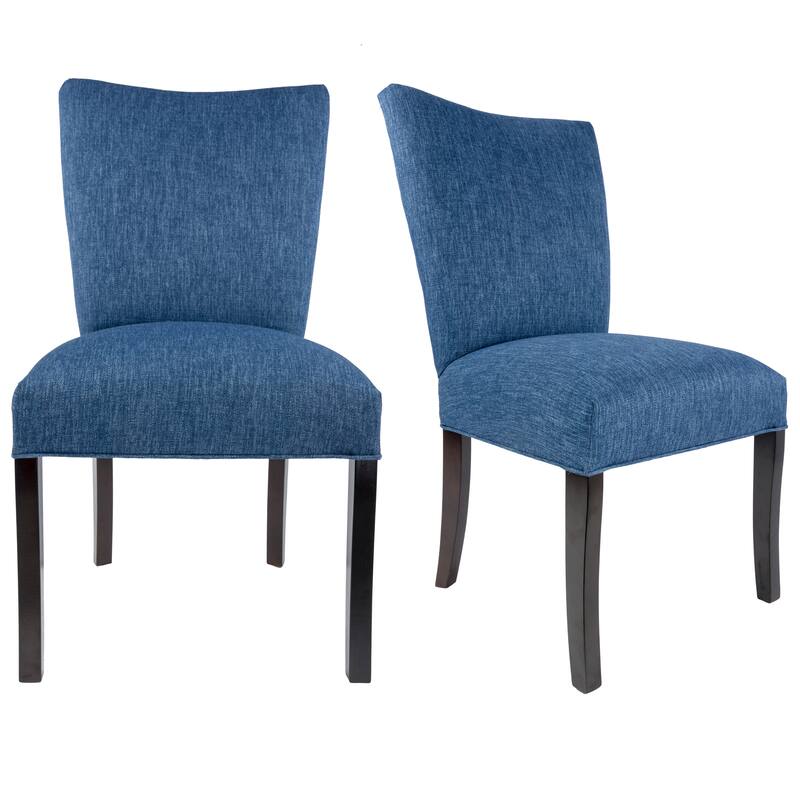 Collection KEY-LARGO Upholstered Dining Chairs (Set of 2) - 21 inches w. x 24.5 inches d. x 39 inches h - Blue