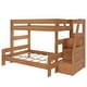 preview thumbnail 14 of 26, Max and Lily Modern Farmhouse Twin Over Full Bunk Bed With Staircase
