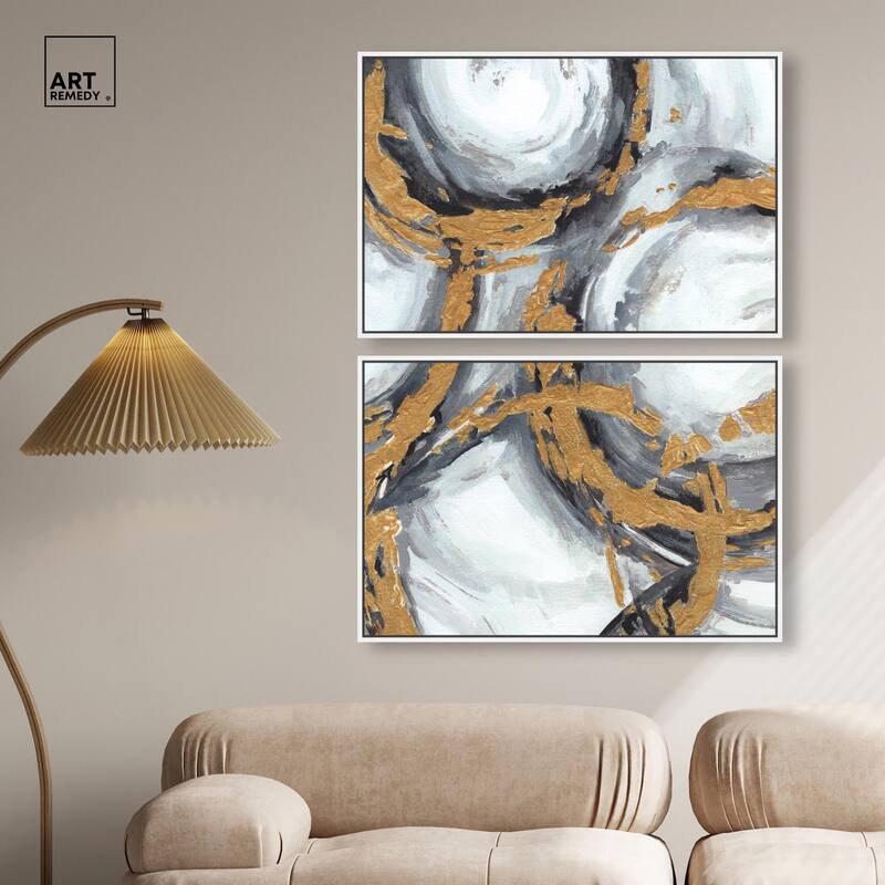 Love Circles Canvas Set of 2 by Art Remedy