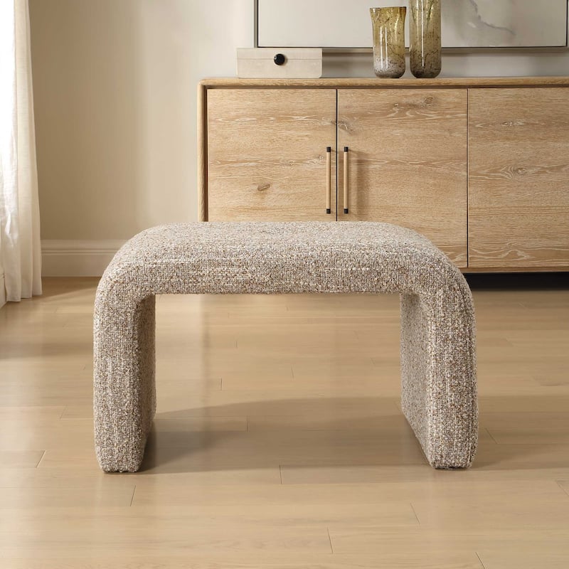Uttermost Leora Upholstered Modern Small Bench - 30" W x 19" H x 21" D