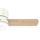 preview thumbnail 3 of 38, Hunter 44" Minimus Low Profile Ceiling Fan with LED Light, Handheld Remote - Contemporary, Transitional