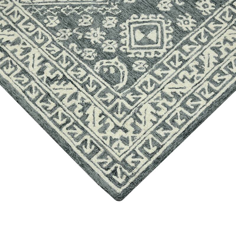 HomeRoots Geometric Transitional Rectangle Area Rug - 132.00 in. x 96.00 in. x 0.40 in.
