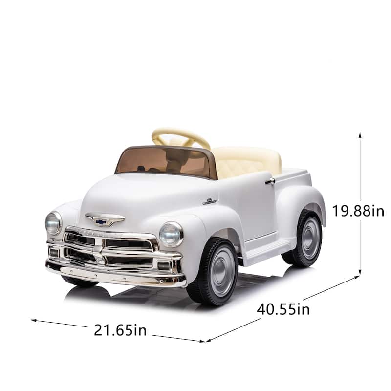 12V Kids Ride On Truck Car W/Parents Control, Licensed Chevrolet 3100 Pickup,Electric Car,High-Power Up To 4.35 Km/H,Age 3+