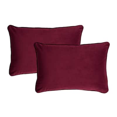 Sherry Kline Glendon Velvet Corded Edge pillow, zippered with Polyester Insert (Set of 2)