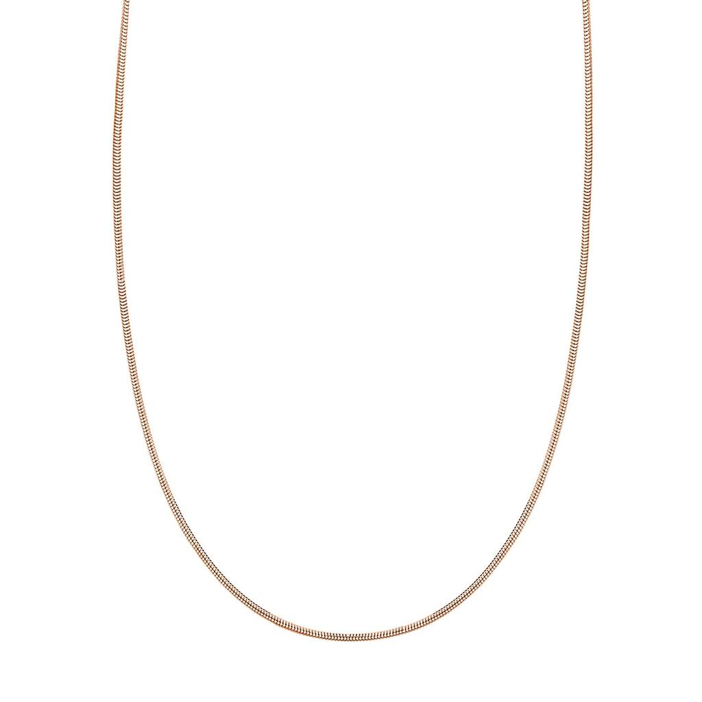 Curata 14k Rose Gold 1.4mm Lite Snake Chain Necklace (Lobster)