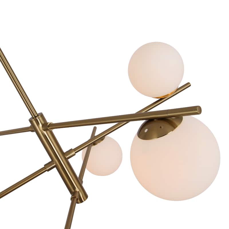 Modern 6-Light Dimmable Sputnik Bubble Chandelier for Dining Room