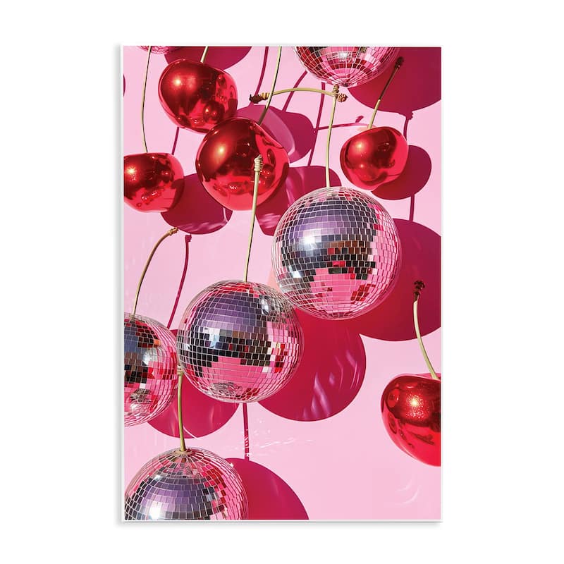 Stupell Cherry Disco Fruits Wall Plaque Art Design By LSR Design Studio - 13 x 19