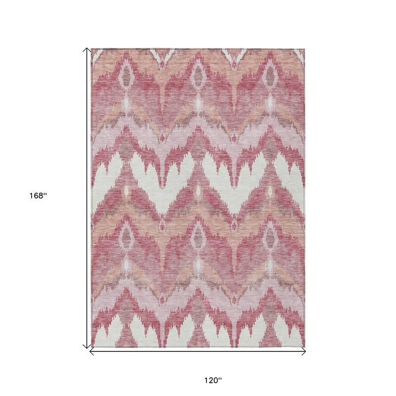 HomeRoots Ikat Transitional Rectangle Outdoor Rug