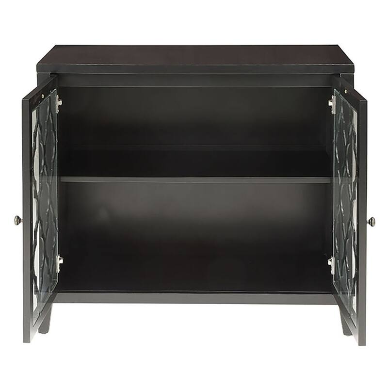 Newhalem Black Console Table with Shelf Inside