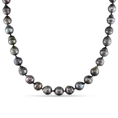 Miadora 8-11mm Tahitian Pearl Strand with 14k White Gold Ball Clasp