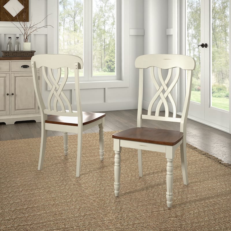 Brunico Two-Tone Antique Dining Chairs (Set of 2)