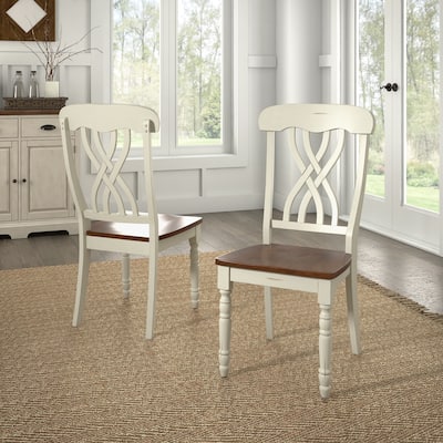 Brunico Two-Tone Antique Dining Chairs (Set of 2)