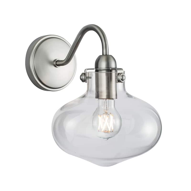 Clara 11.75'' High 1-Light Sconce - Brushed Nickel - 11.75 inch Tall - Brushed Nickel - 11.75 inch Tall