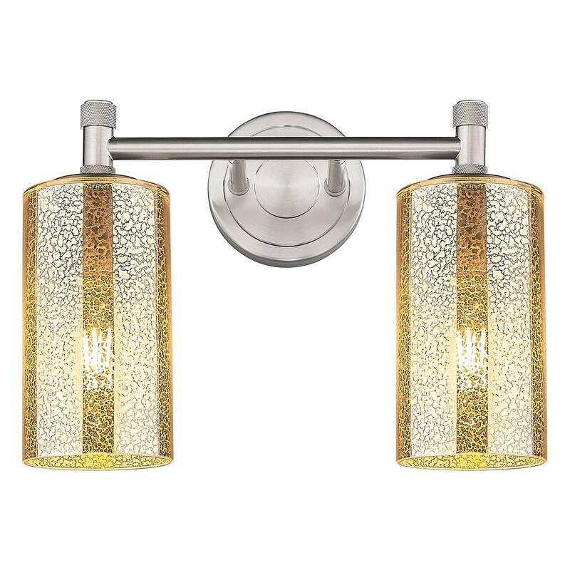 Innovations Lighting 434-2W-G434-7ME Crown Point 2 Light 14" Wide - Satin Nickel