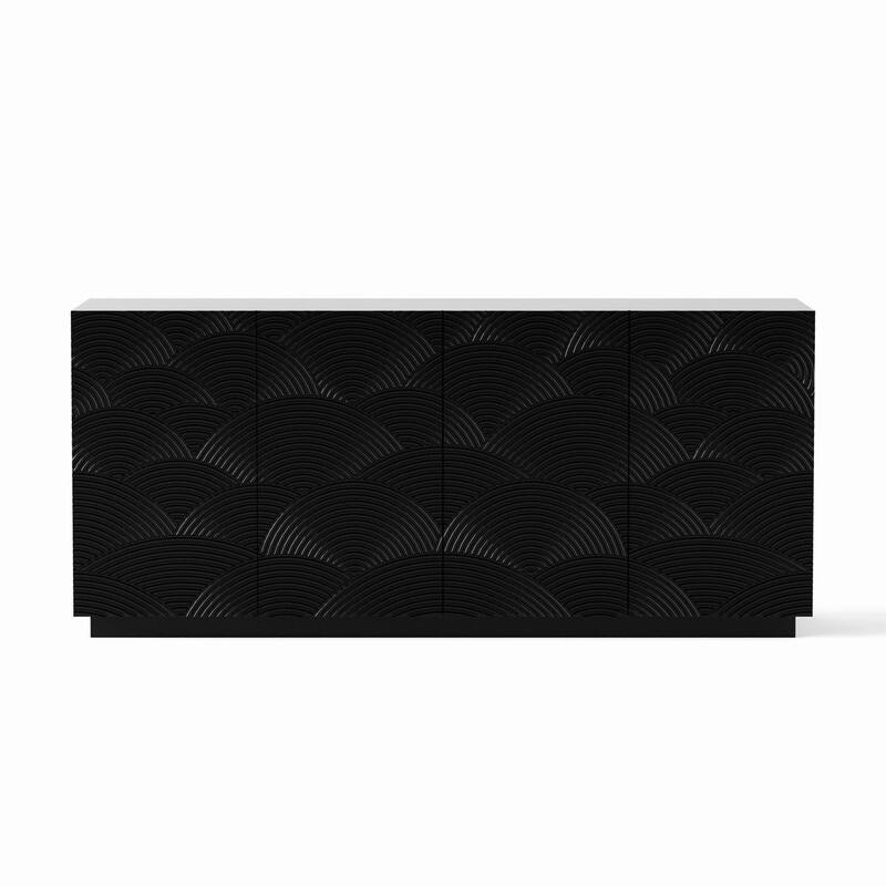 Modern 60" Sideboard Buffet Cabinet with 4 Doors for Stylish Home Organization and Elegant Storage