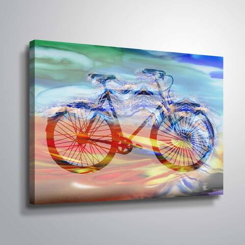 Bicycle & Speed of light by Irina Sztukowski Gallery Wrapped Canvas