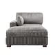 preview thumbnail 100 of 174, 41" W Plush Corduroy Chaise Lounge with Pillows