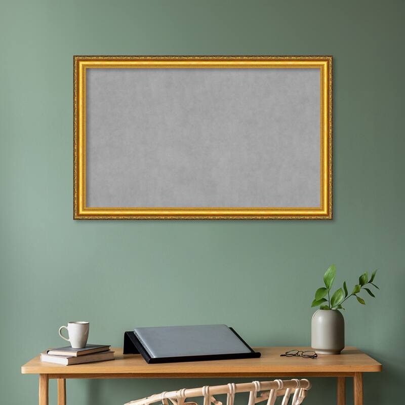 Amanti Art Colonial Embossed Gold Framed Magnetic Board