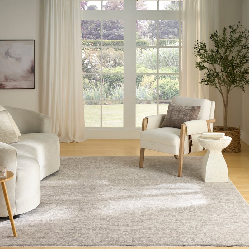Nourison Shadows Indoor only Grey Persian Area Rug
