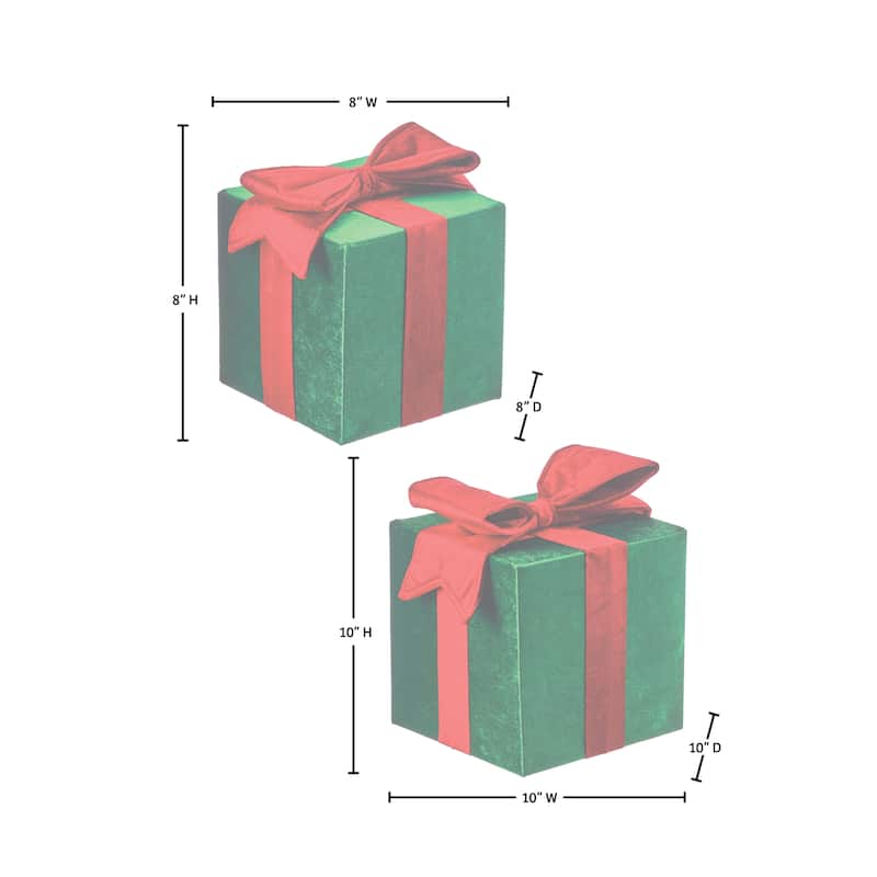 8-10" Velvet Gift Box Set of 2