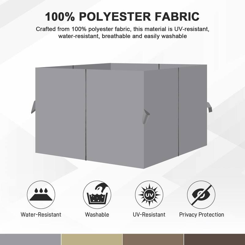 Aoodor 10' x 10' Gazebo Curtain Set，Curtain Only