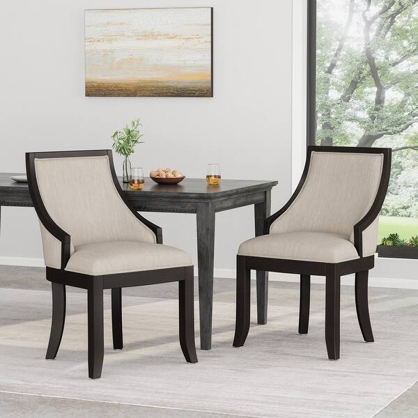 Thurber Upholstered Birch Wood Dining Chairs (Set of 2) by Christopher