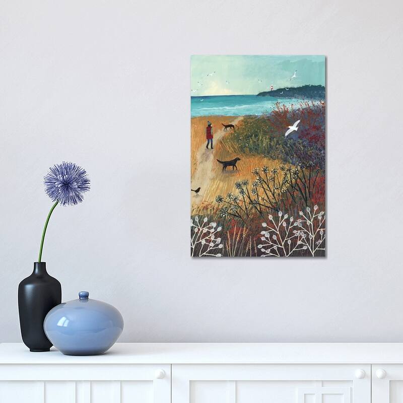 iCanvas "Walk To The Sea" by Jo Grundy Canvas Print - 18x12x1.5