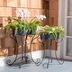 preview thumbnail 5 of 37, SAFAVIEH Hendrick Victorian Scroll Iron Outdoor Planter Set of 2. Black
