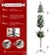 preview thumbnail 52 of 58, Glitzhome Pre-Lit Flocked Pencil Spruce Artificial Christmas Tree with Warm White Lights