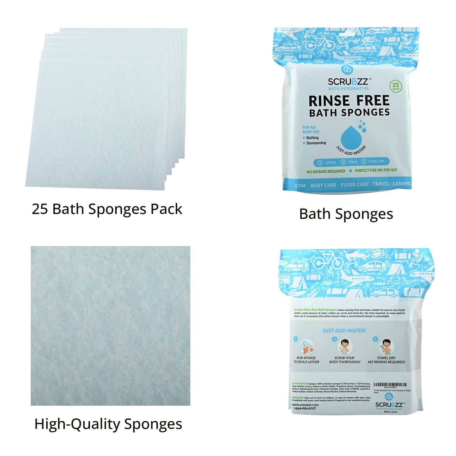 Scrubzz Bath Sponges Regular Keep Your Bathroom Clean Free From On