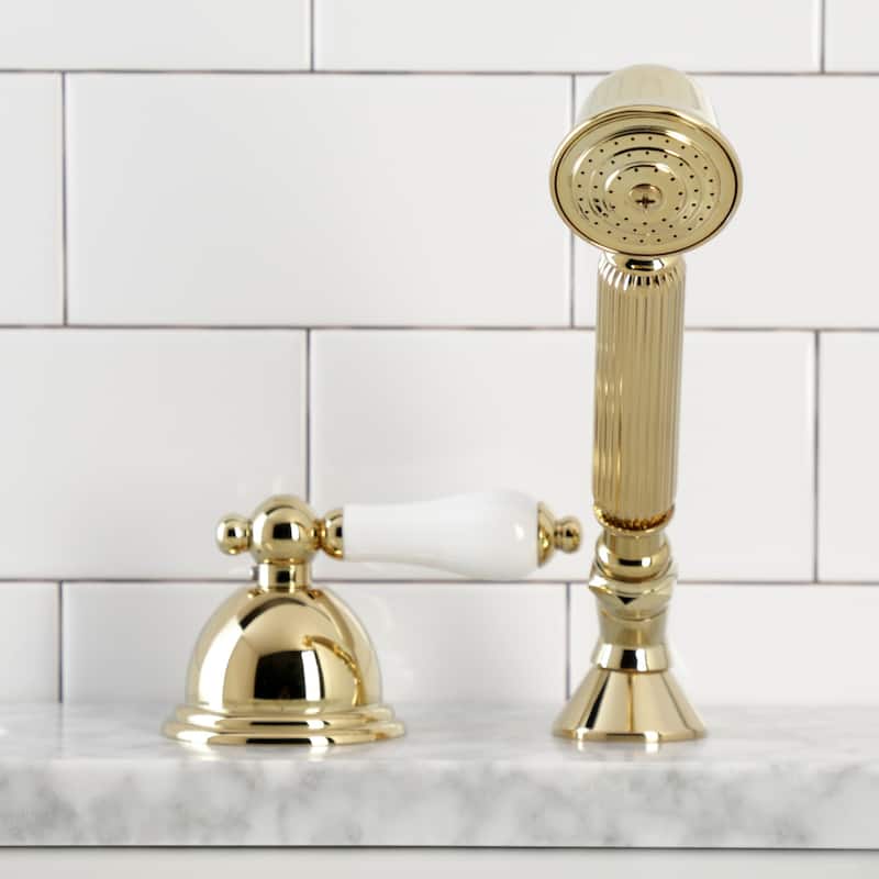 Vintage Deck Mount Hand Shower with Diverter for Roman Tub Faucet