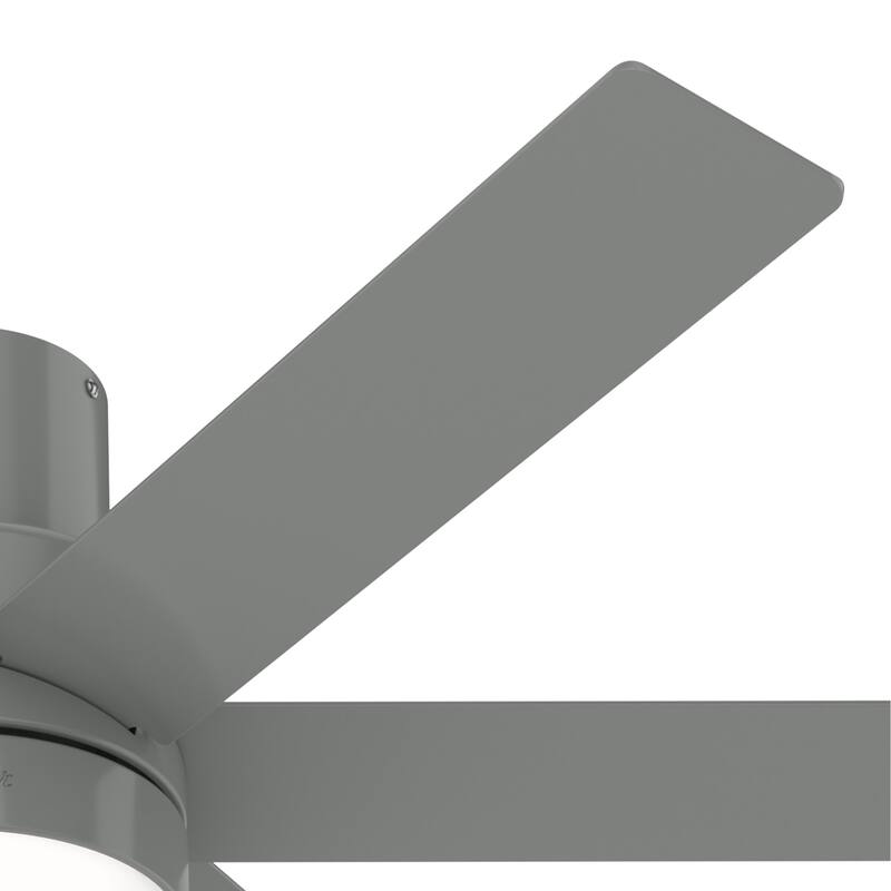 Hunter Mathers Low Profile Ceiling Fan with LED Light, Handheld Remote Modern Contemporary, Transitional