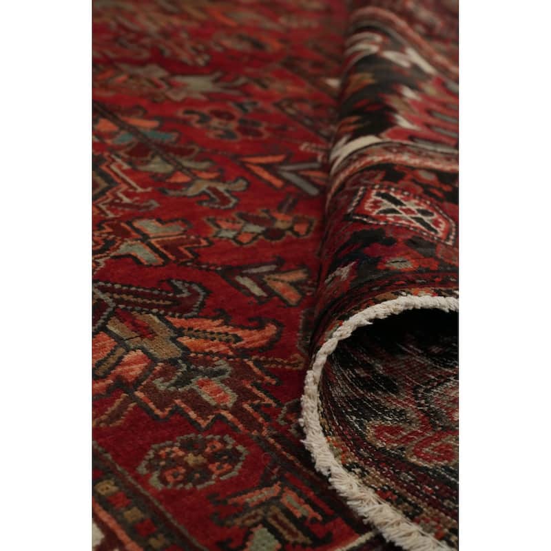 Hand Knotted Oriental 100% Wool Carpet Traditional Medallion Red Heriz Area Rug - 13' 1'' X 9' 6''