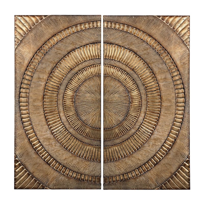 Elk Home Gold Metal Transitional 18 Inch Wide Wall Art