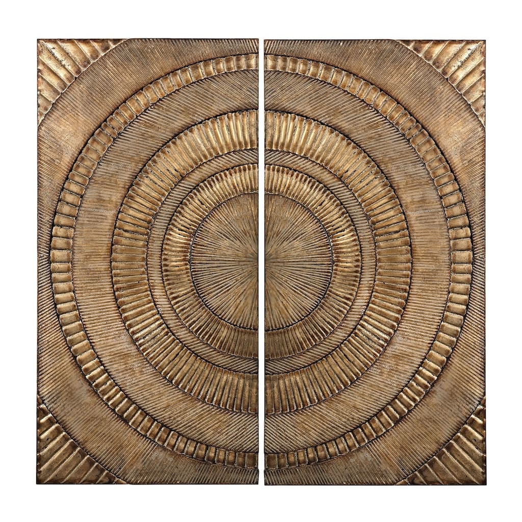 Elk Home Gold Metal Transitional 18 Inch Wide Wall Art
