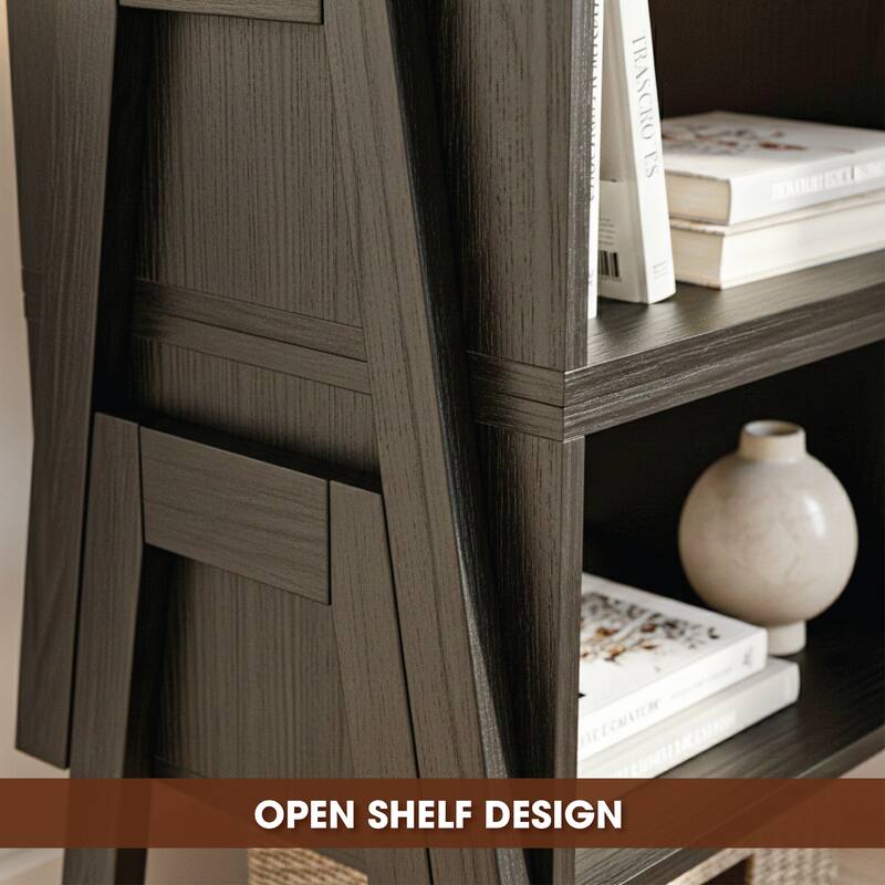 Lido Stackable Space-Saving End Tables (Set 2) in Black Pine