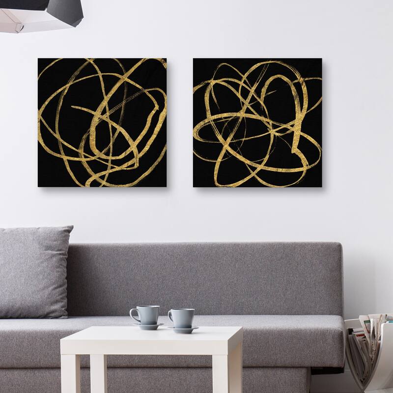 Golden Skate I, Golden Skate II by Susan Jill Canvas Art Prints