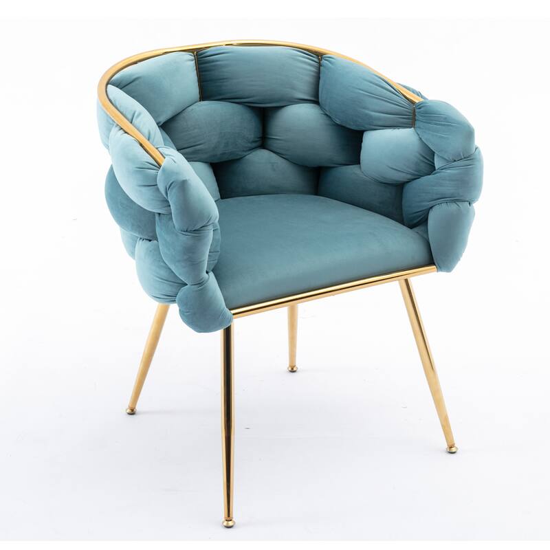 Modern Simple Leisure Velvet Single Sofa Chair Bedroom Lazy Person Household Dresser Stool Manicure Table Back Chair Set Of 2