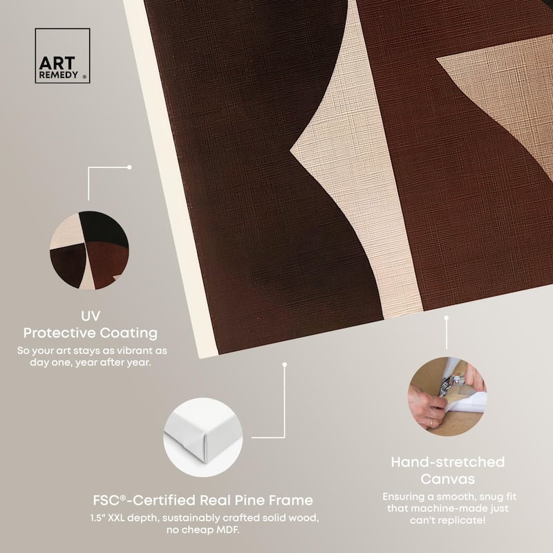 Quartet in Brown II Canvas by Art Remedy, Gallery Wrapped
