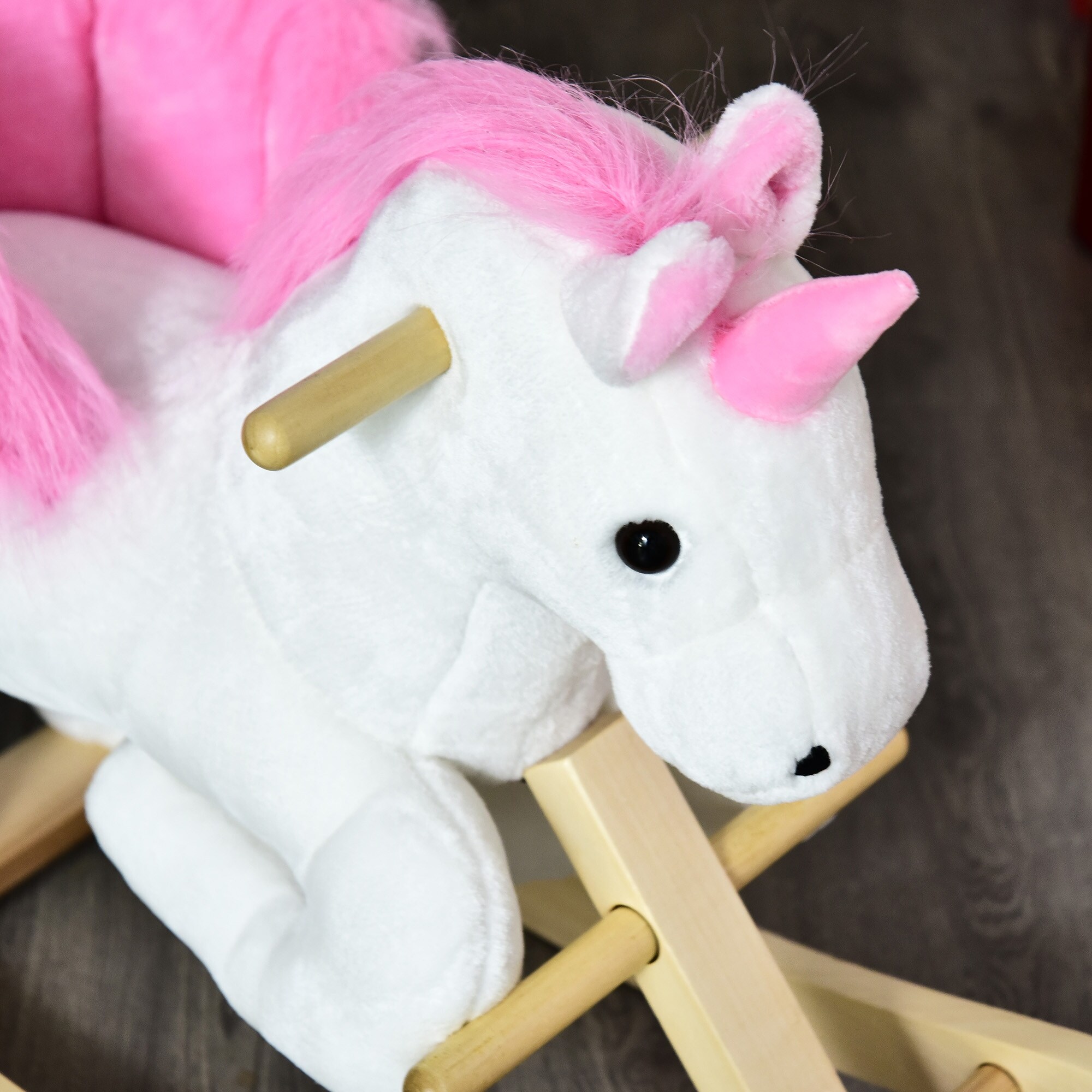Magical Singing Unicorn Ride-On Toy for Kids with Soft Plush Seat
