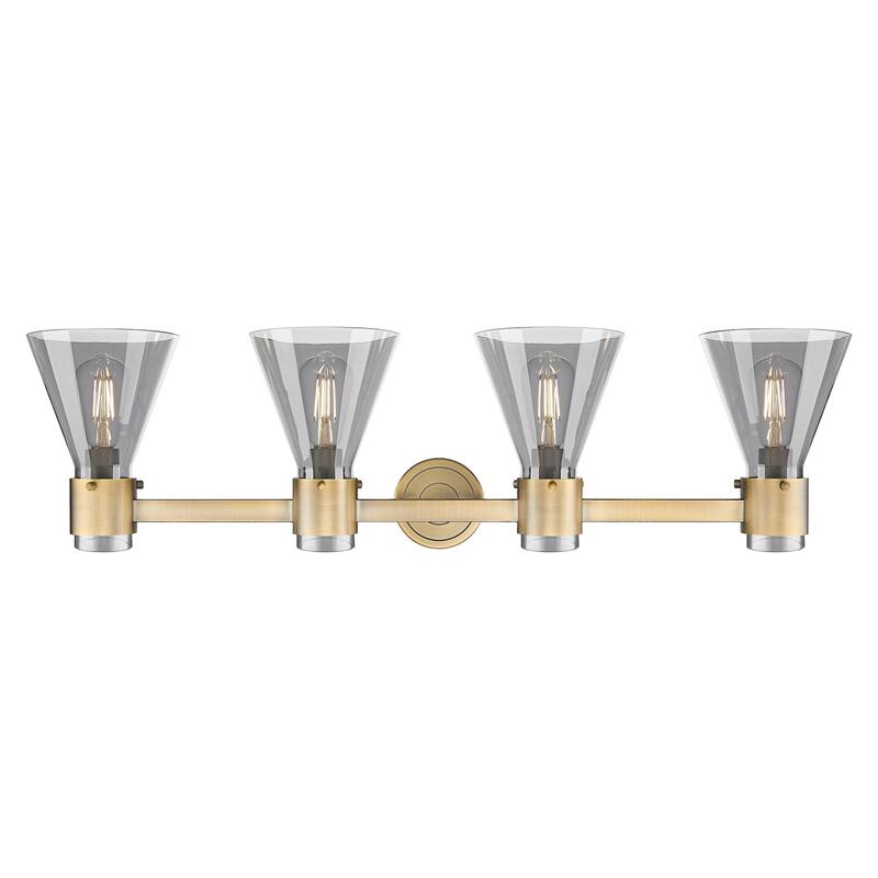Innovations Lighting 464-4W-G464C-7SM Lawton Cone 4 Light 34" Wide