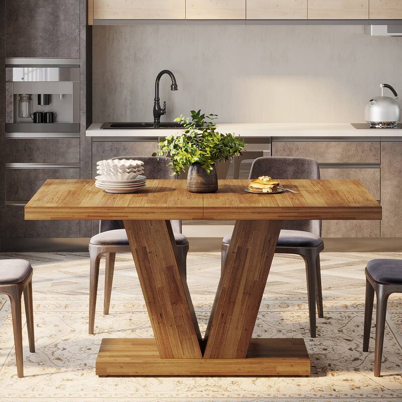 47 Inches Small Farmhouse Dining Table for 4 - N/A