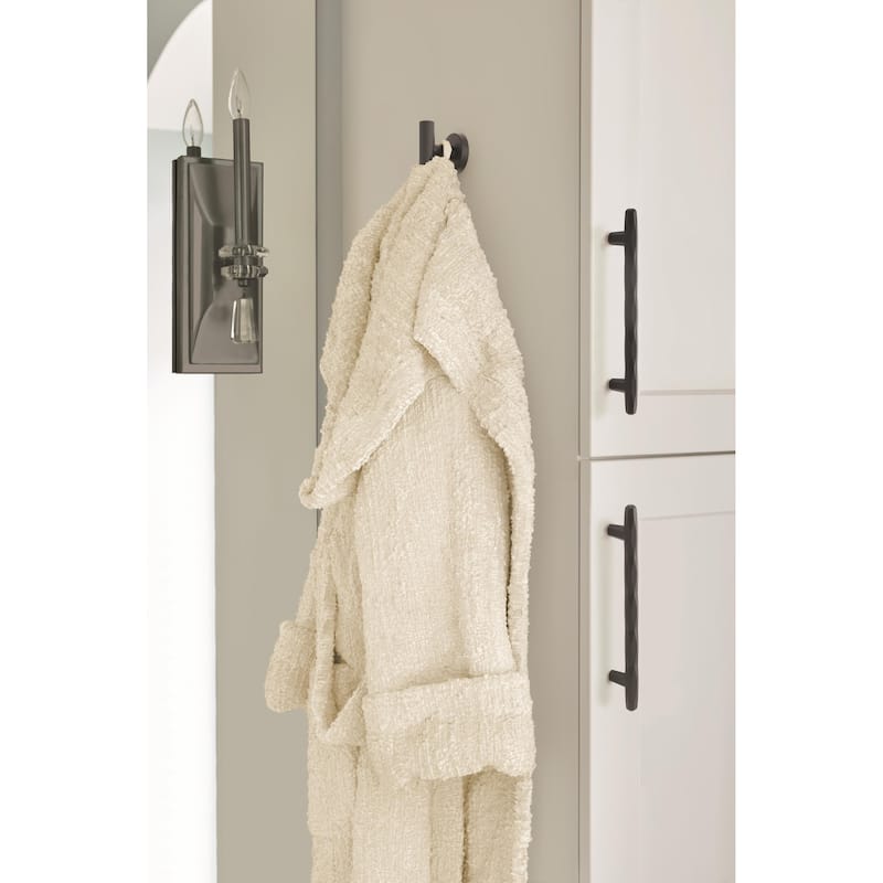 Arrondi Single Robe Hook in Matte Black - 2-1/4 in.