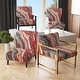 preview thumbnail 6 of 11, Designart "Segment Layers Of Marbled Rock" Upholstered Floral Accent Chair - Mid-Century Arm Chair For Bedroom
