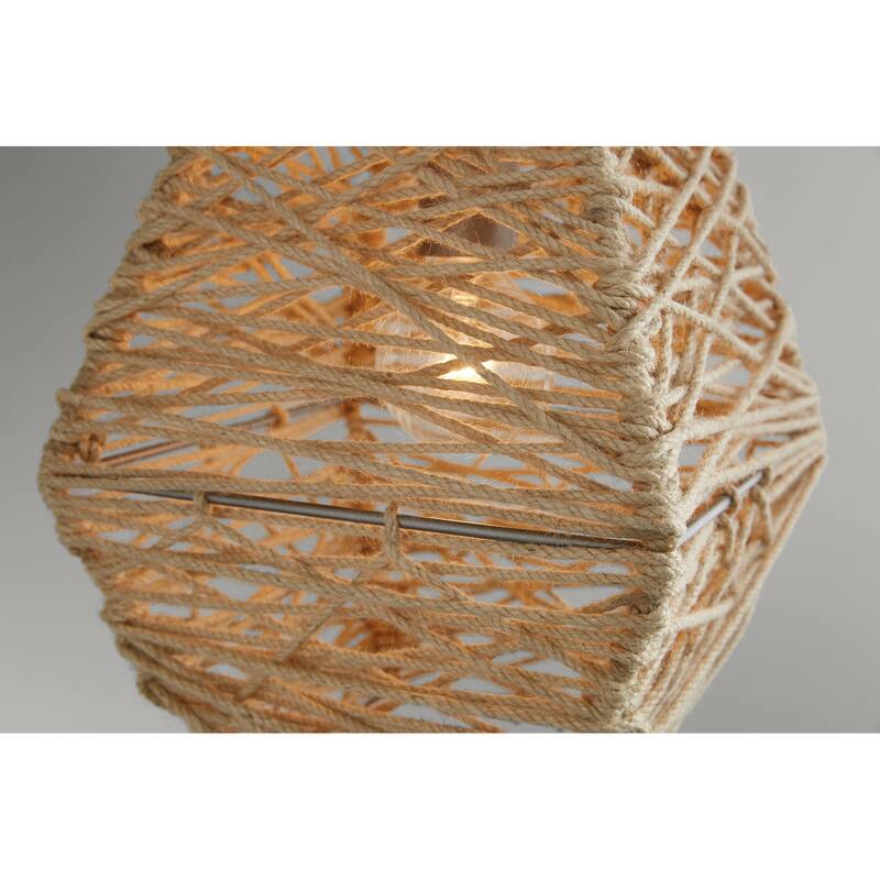 Finley 1-light Grey/ Natural Jute Hanging Pendant