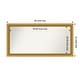 preview thumbnail 92 of 143, Townhouse Gold Framed Non-Beveled Custom Wall Mirror, Bathroom Vanity Mirror Outer Size: 47.75 x 23.75