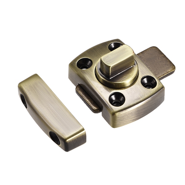 Rotate Bolt Latch, 1-inch Zinc Alloy Security Door Slide Lock (Bronze ...