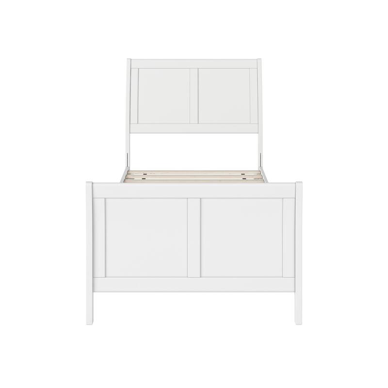 Valencia Solid Wood Low Profile Sleigh Platform Bed with Matching Footboard