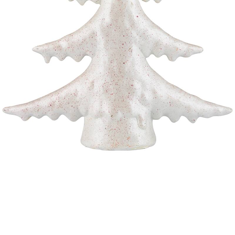 Shiny Speckled Christmas Tree Tabletop Decoration - 10" - White